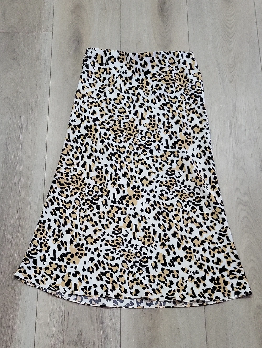 Babaton Leopard Print Maxi Skirt - White, Black & Tan